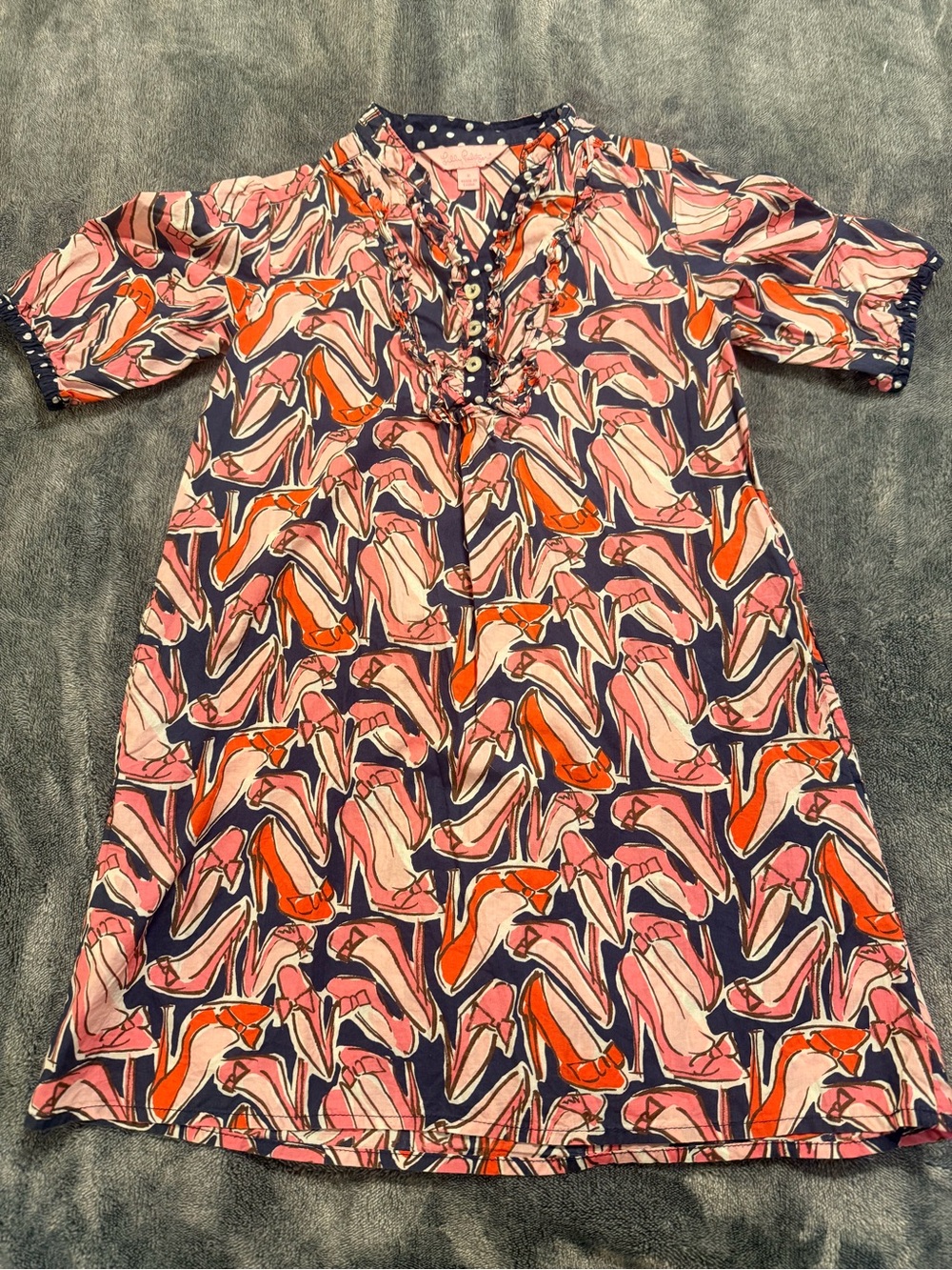 Colorful High Heel Print Tunic Dress